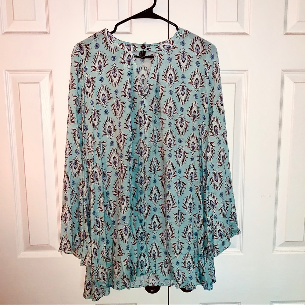 Turquoise Boho Swing Dress